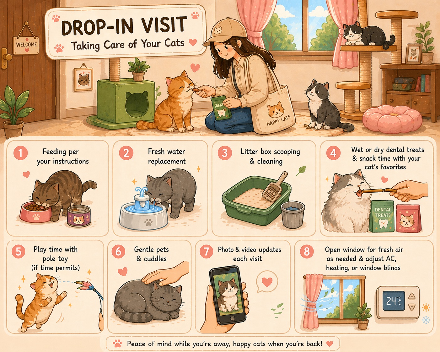 Drop-in visit example routine